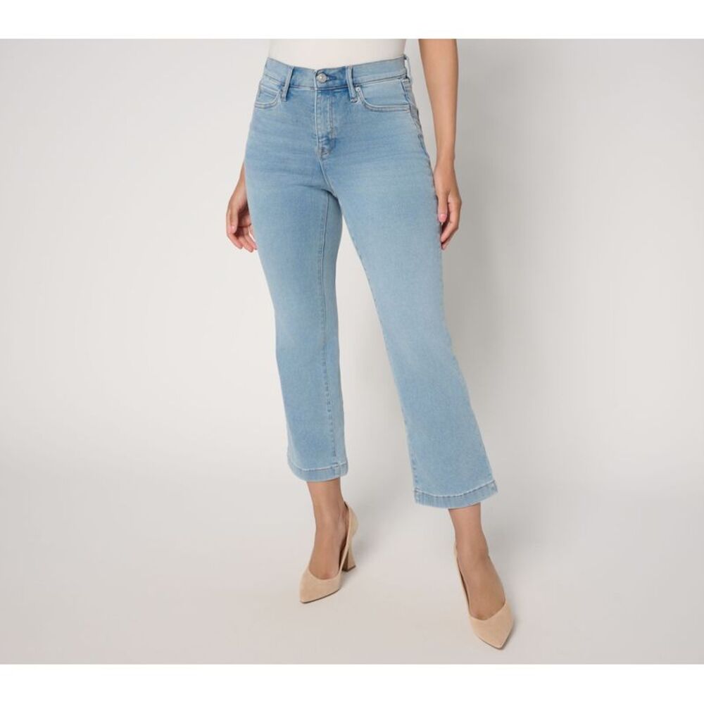 nicole by Nicole Miller Women's Pants Sz 12 Dream Denim Flare Jean Blue A653536